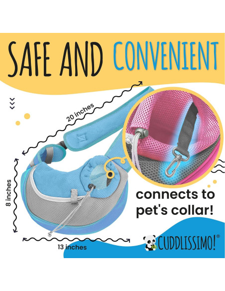 Transportador de Mascotas Cuddlissimo! Azul para Perros y Gatos Pequeños Transportador de Mascotas Cuddlissimo! Azul para Perros y Gatos Pequeños