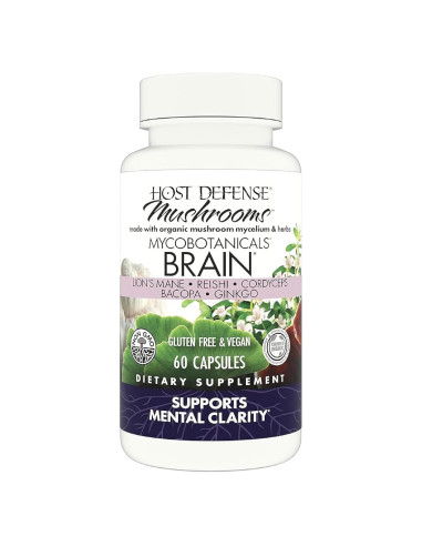 Cápsulas Host Defense Brain con Melena de León y Reishi - 60 Unidades