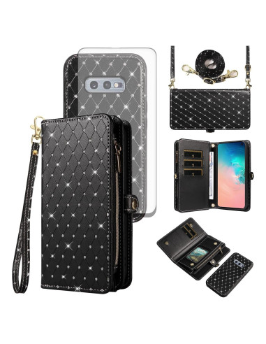 Funda Asuwish Cartera para Samsung Galaxy S10e con Protector