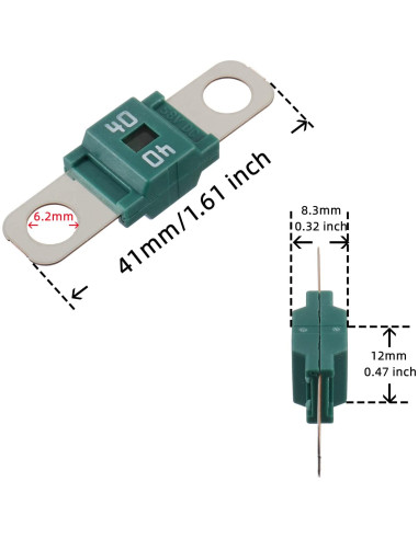 Soportes de Fusibles ANS BOJACK 40A + Fusibles Midi 40A