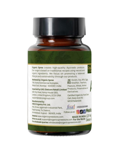 Tabletas de Alfalfa Orgánica 120 unidades Organic Spree