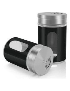 Salero y Pimentero Accmor Acero Inoxidable 2 Piezas Negro