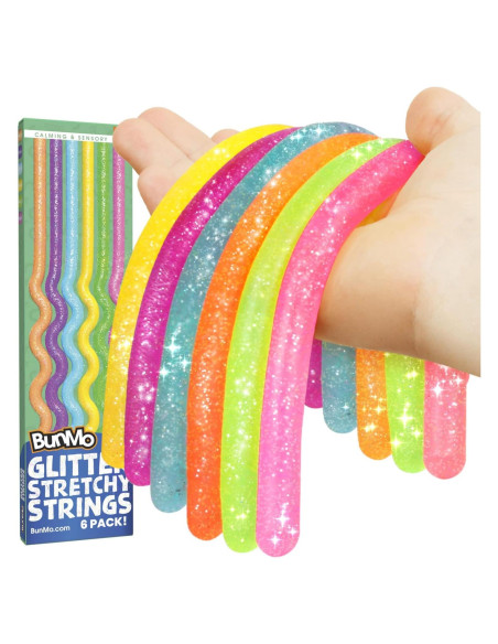 Cuerdas Elásticas BUNMO Brillantes - Paquete de 6 para Niños 3+ Cuerdas Elásticas BUNMO Brillantes - Paquete de 6 para Niños 3+
