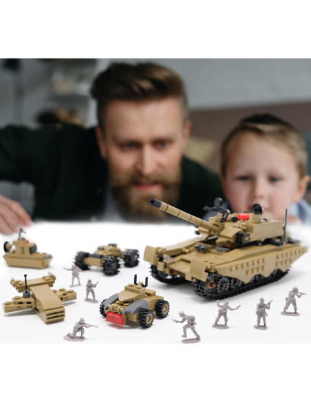 Juego de Bloques de Construcción KAZI Tanque Militar 517 Piezas Juego de Bloques de Construcción KAZI Tanque Militar 517 Piezas