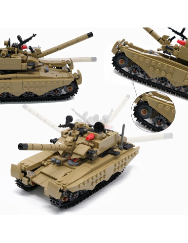 Juego de Bloques de Construcción KAZI Tanque Militar 517 Piezas