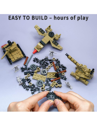 Juego de Bloques de Construcción KAZI Tanque Militar 517 Piezas