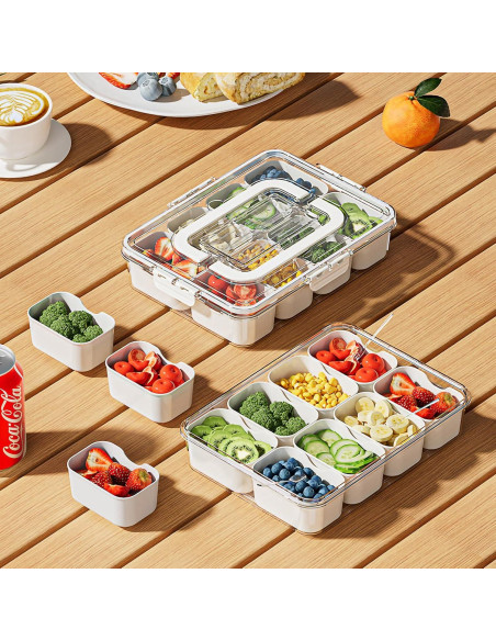 Bandeja de Servicio Dividida MANO con Tapa y 8 Divisores Bandeja de Servicio Dividida MANO con Tapa y 8 Divisores