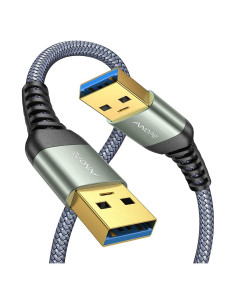 Cable USB 3.0 AINOPE Macho a Macho 0.46m Gris - Alta Velocidad