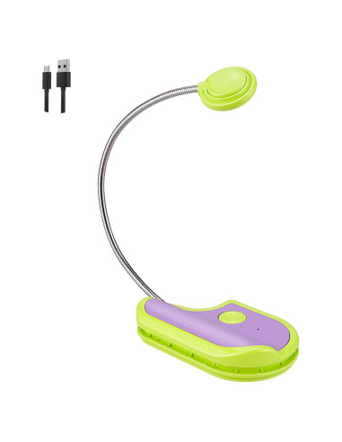 Luz de Lectura Recargable LUXSWAY Verde 3 Colores Ajustables