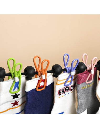 Cuerda de Ropa Retráctil Portátil ONEWANGDAFA 180 cm con 17 Pinzas