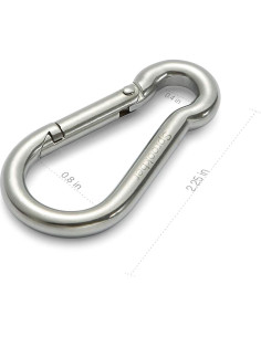 Gancho de Resorte Sprookber Acero Inoxidable 304 Set de 6 2
