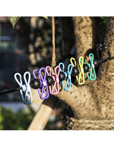 Cuerda de Ropa Retráctil Portátil ONEWANGDAFA 180 cm con 17 Pinzas