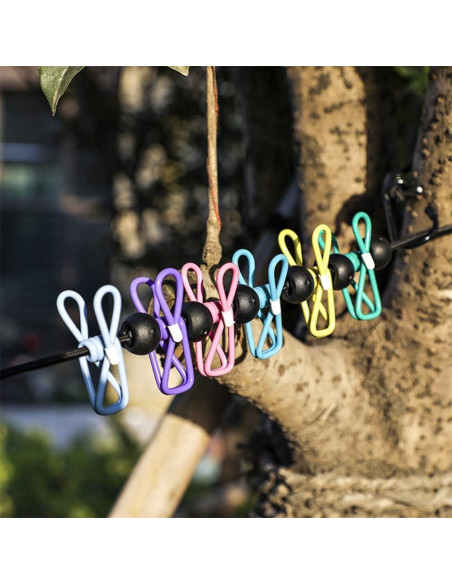 Cuerda de Ropa Retráctil Portátil ONEWANGDAFA 180 cm con 17 Pinzas Cuerda de Ropa Retráctil Portátil ONEWANGDAFA 180 cm con 17 Pinzas