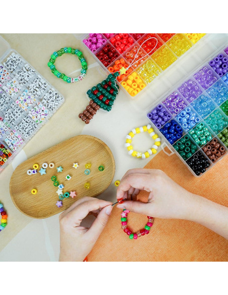 Kit de Pulseras Dowsabel 48 Colores Perlas de Letras y Arcilla Kit de Pulseras Dowsabel 48 Colores Perlas de Letras y Arcilla