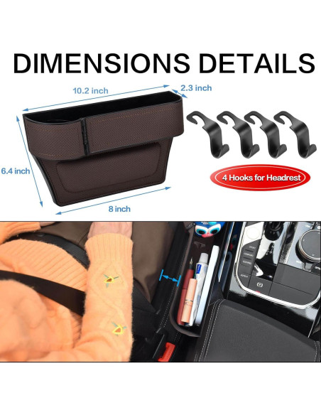Organizador de Espacio entre Asientos de Coche XR MARKET 2 Pack Organizador de Espacio entre Asientos de Coche XR MARKET 2 Pack