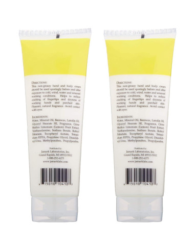 Crema Hidratante de Cera de Abejas Jamark 226g Limón - 2 Paquetes