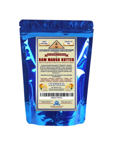 Manteca de Mango Cruda Orgánica Remedios Ancestrales 227g