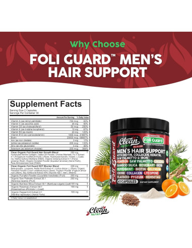 Suplemento de Biotina y Colágeno para Crecimiento Cabello Hombres