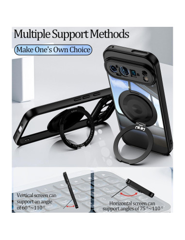 Funda Google Pixel 9 Pro XL Wousunly Protección Militar Negra