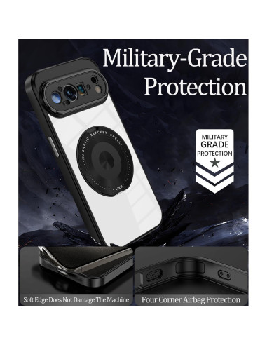 Funda Google Pixel 9 Pro XL Wousunly Protección Militar Negra