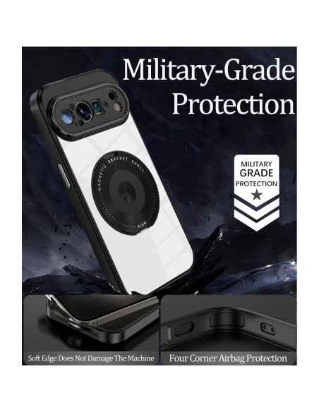 Funda Google Pixel 9 Pro XL Wousunly Protección Militar Negra Funda Google Pixel 9 Pro XL Wousunly Protección Militar Negra