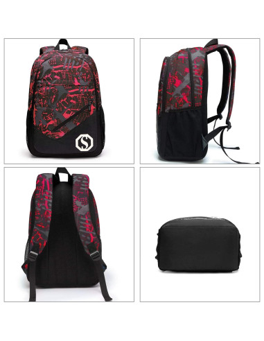 Mochila Escolar CAMTOP Niños 3 en 1 con Lonchera y Estuche
