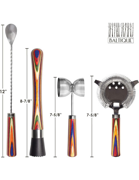 Kit de Bartender Totally Bamboo Marrakesh 4 Piezas Kit de Bartender Totally Bamboo Marrakesh 4 Piezas