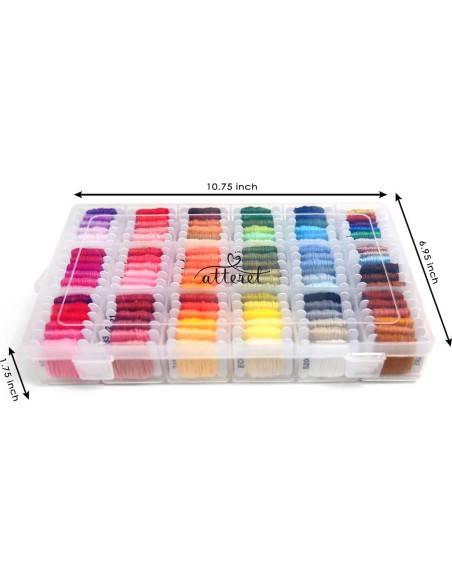 Kit de Hilos de Bordado ATTERET 108 Colores Algodón y Metálicos Kit de Hilos de Bordado ATTERET 108 Colores Algodón y Metálicos