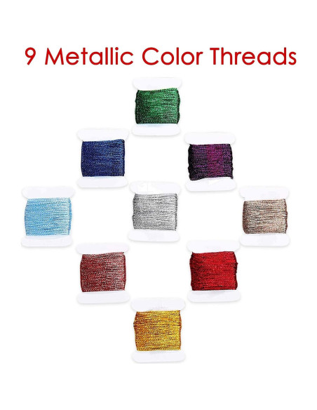 Kit de Hilos de Bordado ATTERET 108 Colores Algodón y Metálicos Kit de Hilos de Bordado ATTERET 108 Colores Algodón y Metálicos