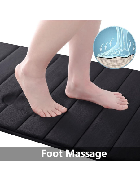 Alfombra de Baño Buganda 61x41 cm Antideslizante Negra Alfombra de Baño Buganda 61x41 cm Antideslizante Negra