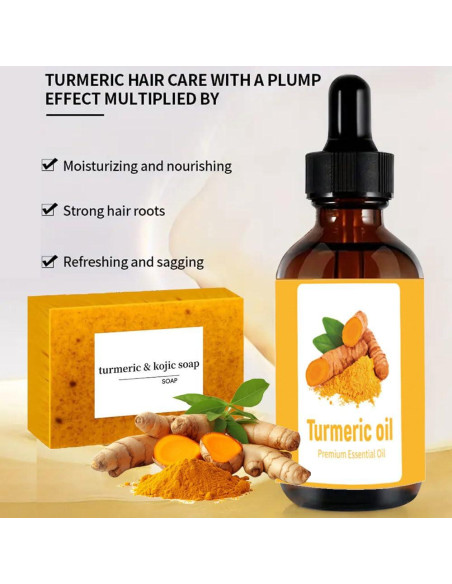 Juego de Jabón de Cúrcuma y Aceite Esencial Aacnre - 6 Piezas Juego de Jabón de Cúrcuma y Aceite Esencial Aacnre - 6 Piezas