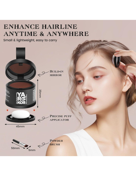 Polvo de Sombra para Cabello Yargkos Castaño Claro 3.98g Polvo de Sombra para Cabello Yargkos Castaño Claro 3.98g