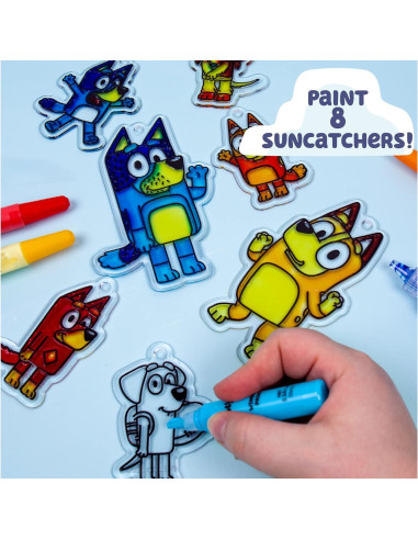 Kit de Arte de Ventana Bluey - Manualidades para Niños 6+