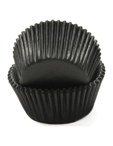 Forros para cupcakes Chef Craft 50 unidades Negro
