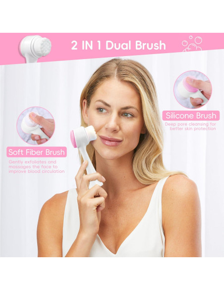 Conjunto Diadema y Cepillo Facial Mis Cosas Novedosas - Blanco Conjunto Diadema y Cepillo Facial Mis Cosas Novedosas - Blanco