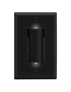 Interruptor Regulador Doble LIDER LED Negro 1 Polo Sin Neutro