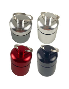 Contenedor de Pastillas Llavero Zaoalife 4 Piezas Aluminio
