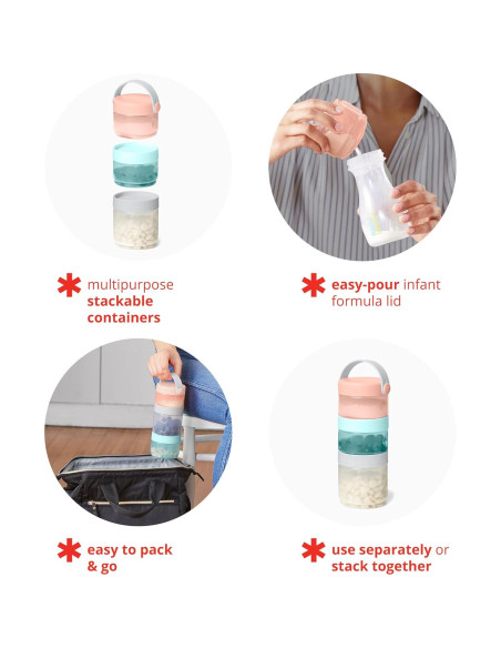 Contenedor de Alimentos para Bebés Skip Hop - 300 mL y 180 mL Contenedor de Alimentos para Bebés Skip Hop - 300 mL y 180 mL