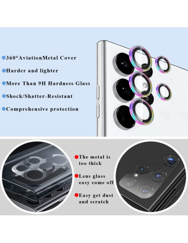 Protector de Lente de Cámara JOLOJO para Galaxy S22 Ultra