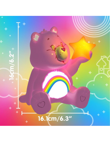 Luz Nocturna LED Cheer Bear Paladone - Decoración Multicolor