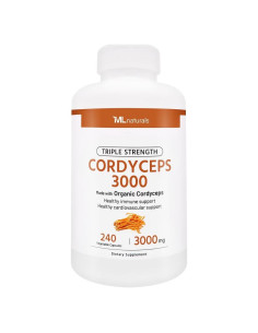 Cápsulas Vegetales Cordyceps Orgánico ML Naturals 240 Unidades