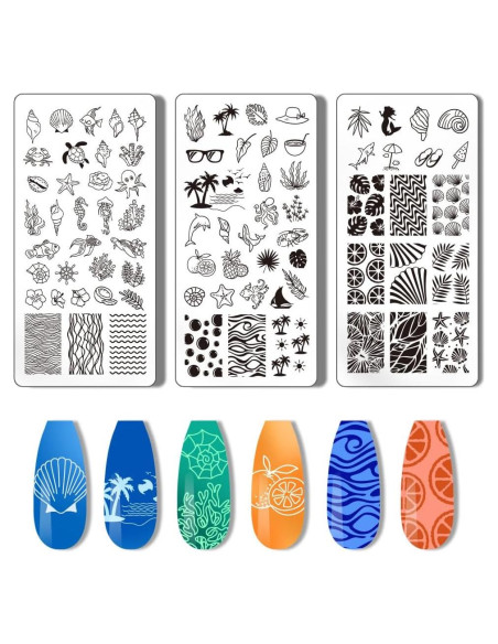 Estampador de Uñas PH PandaHall 3 Piezas Acero Inoxidable Estampador de Uñas PH PandaHall 3 Piezas Acero Inoxidable