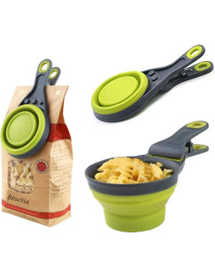 Juego de Tazas Medidoras Plegables Acronde 2 Piezas 118ml 237ml 2