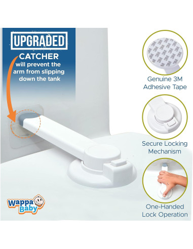 Cerraduras de Inodoro a Prueba de Bebés Wappa Baby - Paquete de 2