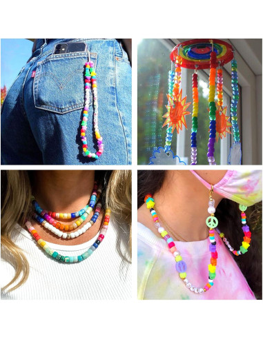 Kit de Cuentas de Pony QUEFE 3960pcs para Pulseras y Collares