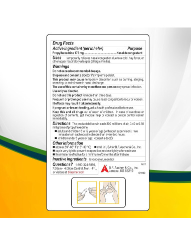 Inhalador Descongestionante Nasal Benzedrex 1 Unidad
