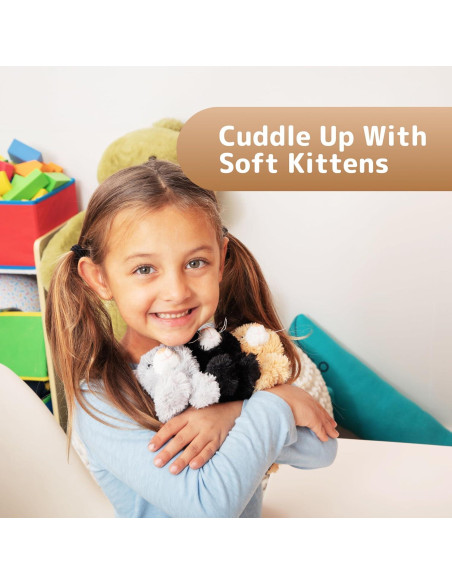 Conjunto de Juguetes de Peluche Prextex - Gato Grande y 3 Gatitos Conjunto de Juguetes de Peluche Prextex - Gato Grande y 3 Gatitos