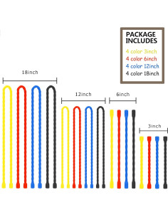 16 Piezas Sujetadores de Cable Reutilizables Dreamxiang 10-45 cm 2