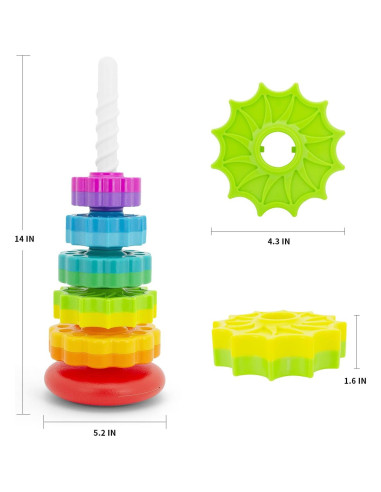Juguete de Apilamiento Giratorio BYFWH 35.6 cm para Bebés