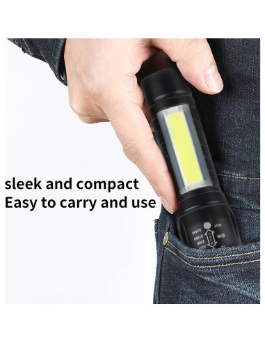 Paquete de 5 Linternas LED Recargables USB-C Hilngav 117g